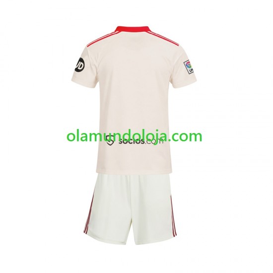 Camisola Sevilla FC Retro Criança Equipamento Primeiro 2025-2026 Manga Curta